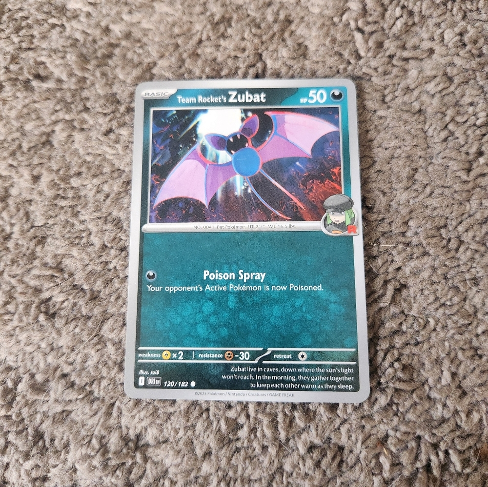TEAM ROCKET'S ZUBAT 120/182 COMMON DESTINED RIVALS POKEMON NM